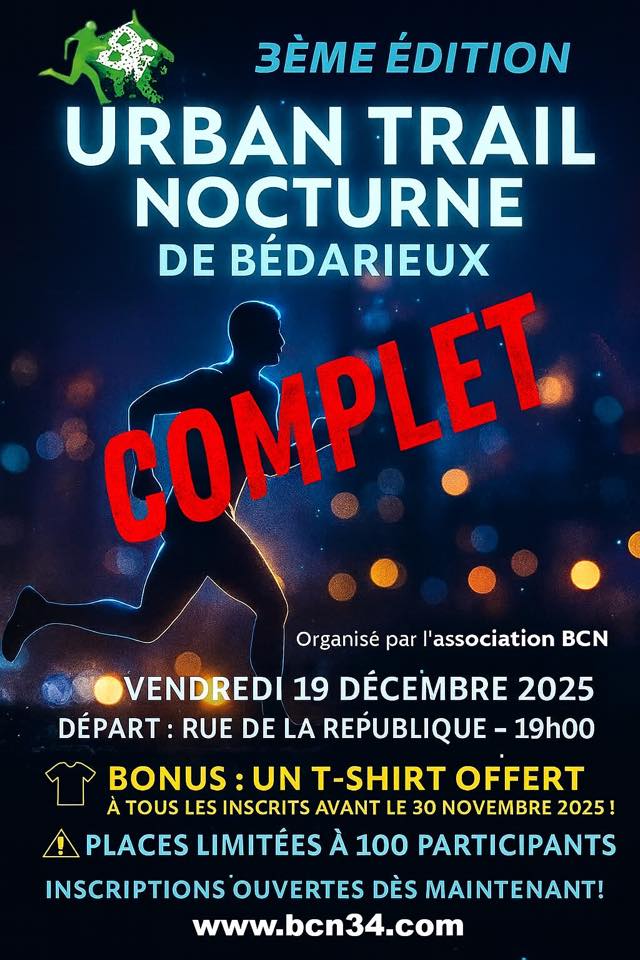 3ème UTNB (Urban Trail Nocturne de Bédarieux) 3ème UTNB (Urban Trail Nocturne de Bédarieux)