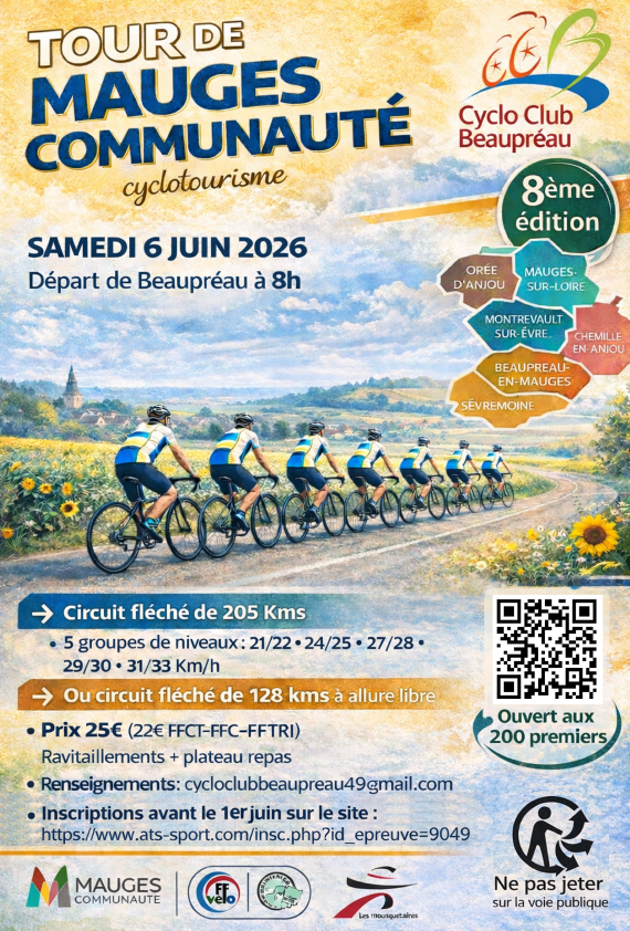 TOUR DE MAUGES COMMUNAUTE 2026 (8 ème Edition) TOUR DE MAUGES COMMUNAUTE 2026 (8 ème Edition)