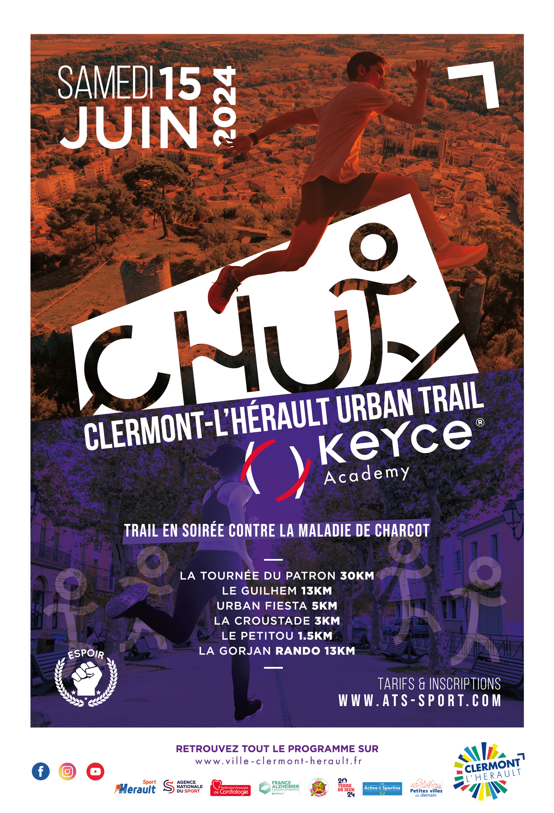 Clermont l'hérault urban trail nocturne