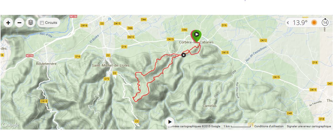 CARTE CORBERE-LES-CABANES : cartes de Corbère-les-Cabanes 66130