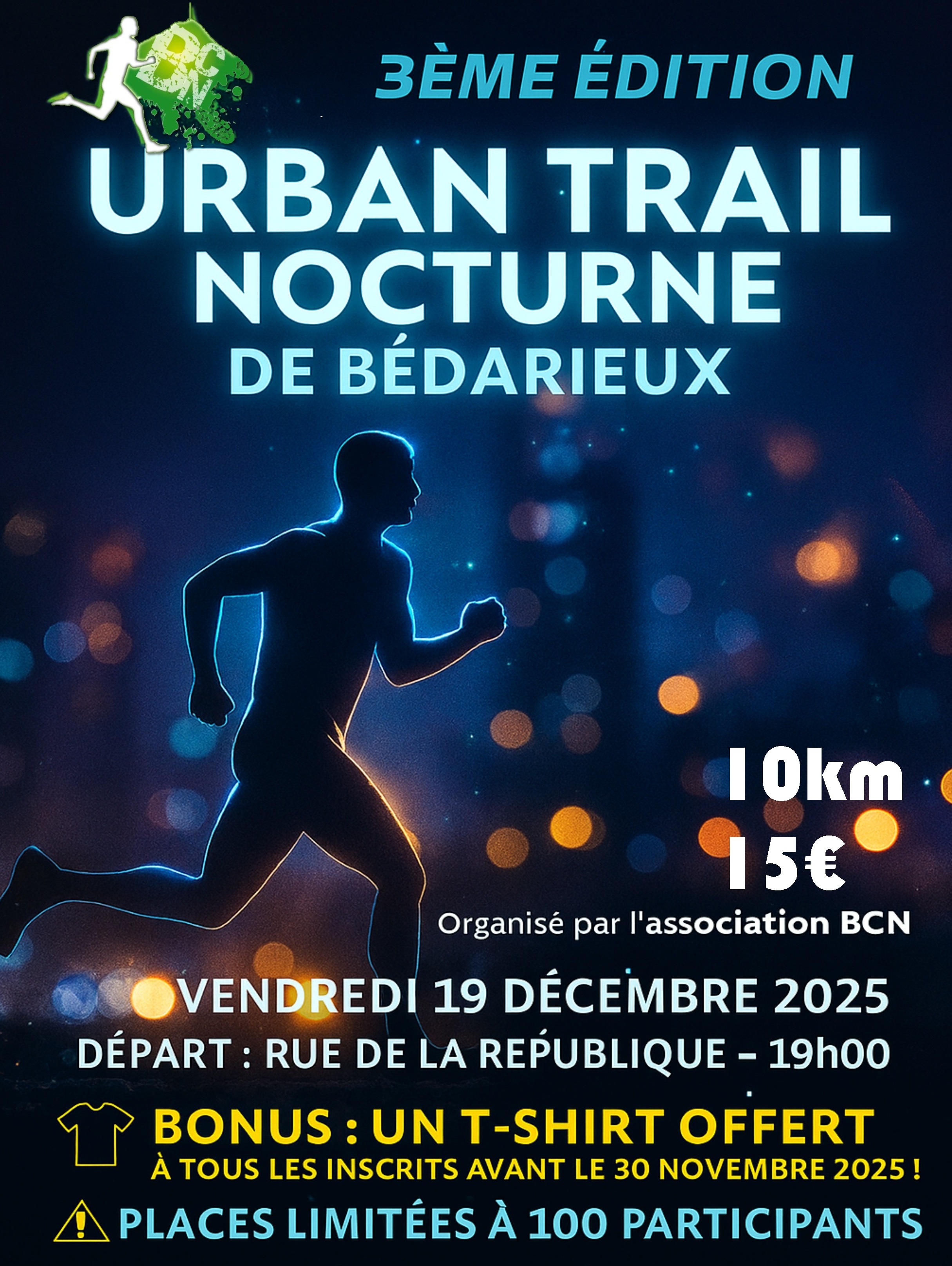 3ème utnb (urban trail nocturne de bédarieux)